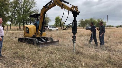 ground screw drilling mini excavator|krl ground screw installation.